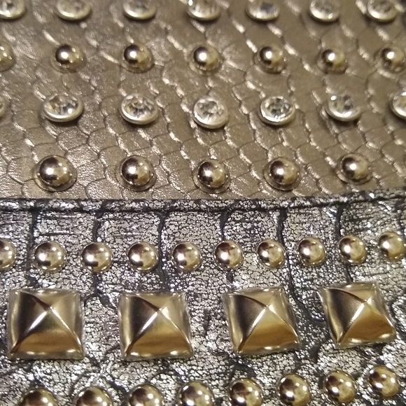 Pewter Rhinestone Studded Fashion Crossbody Sling - Picture 6 of 8